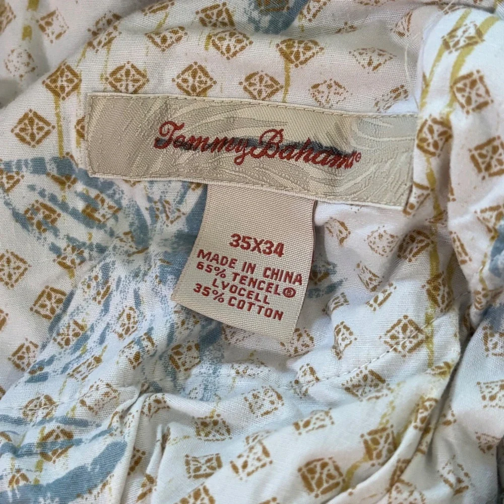 Tommy Bahama Mens 35x34 Boracay Tencel Cotton Pants Khaki Tan‎ Straight Chinos